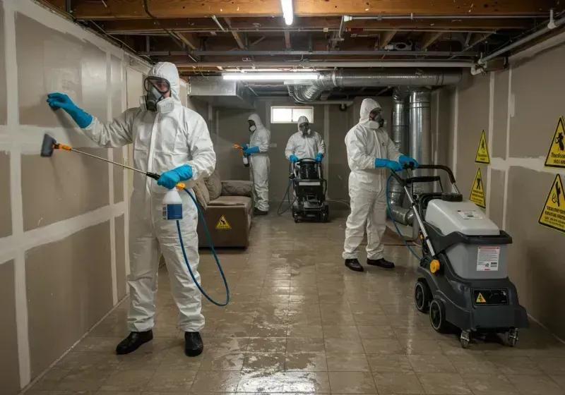 Basement Moisture Removal and Structural Drying process in Voorheesville, NY